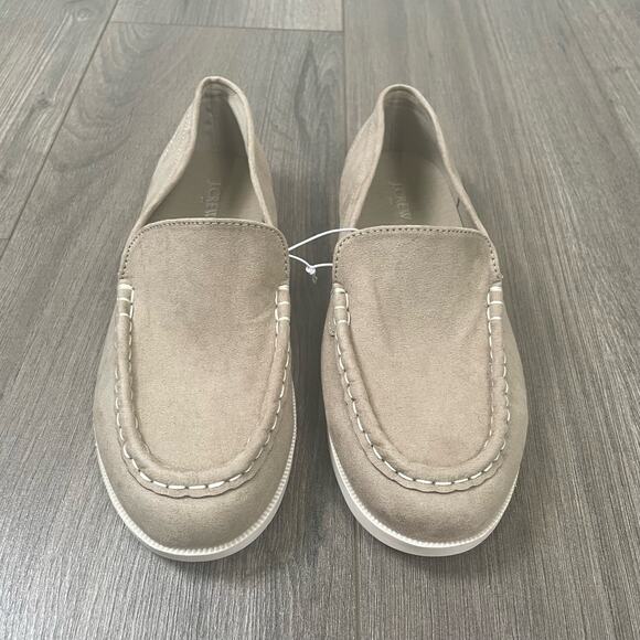 J Crew Sueded Slip On Casual Loafers US Boy's 5 New - Picture 2 of 9